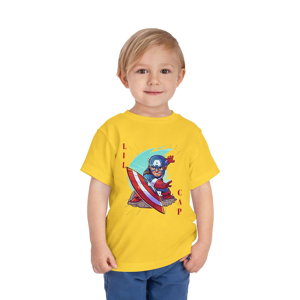 Thumbnail: Trendy Toddler Tee with Inspired Lil Cap Design