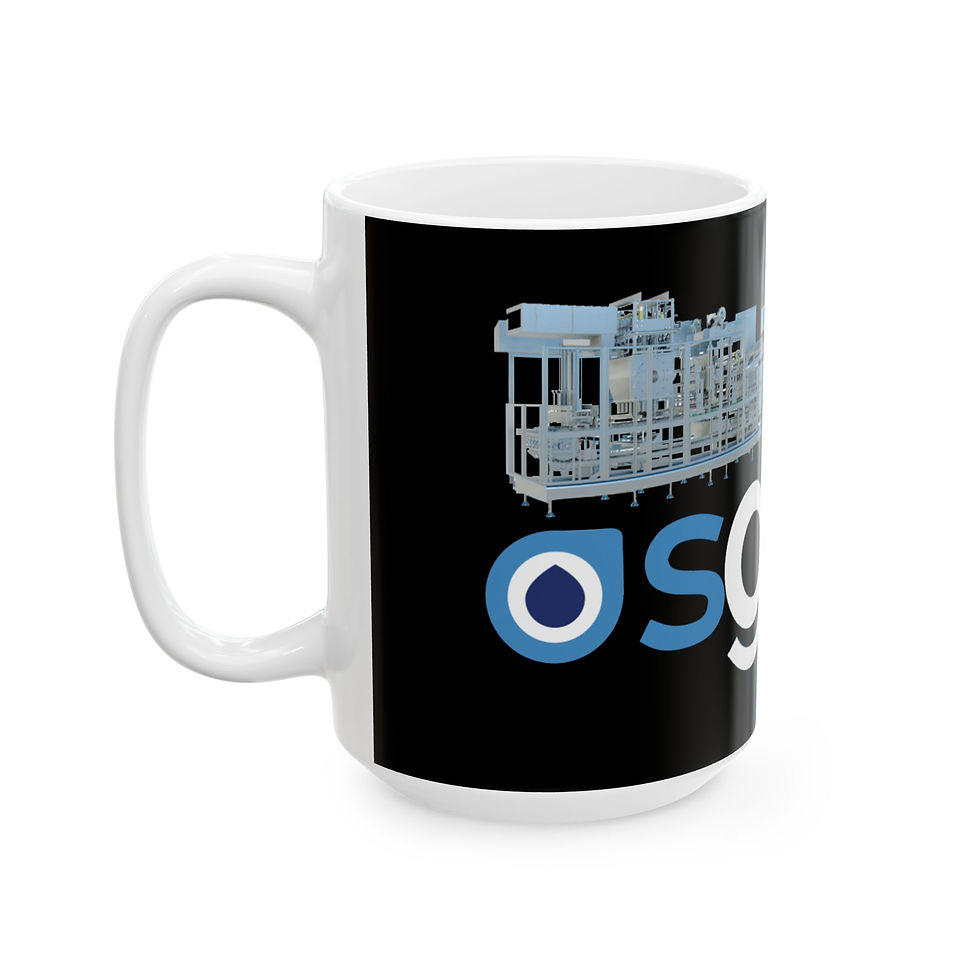 Thumbnail: White mug with OSG logo and tram design