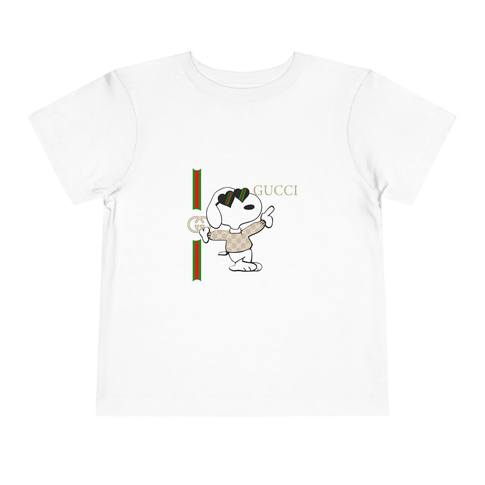 Trendy Toddler Short Sleeve Tee - Cartoon Design