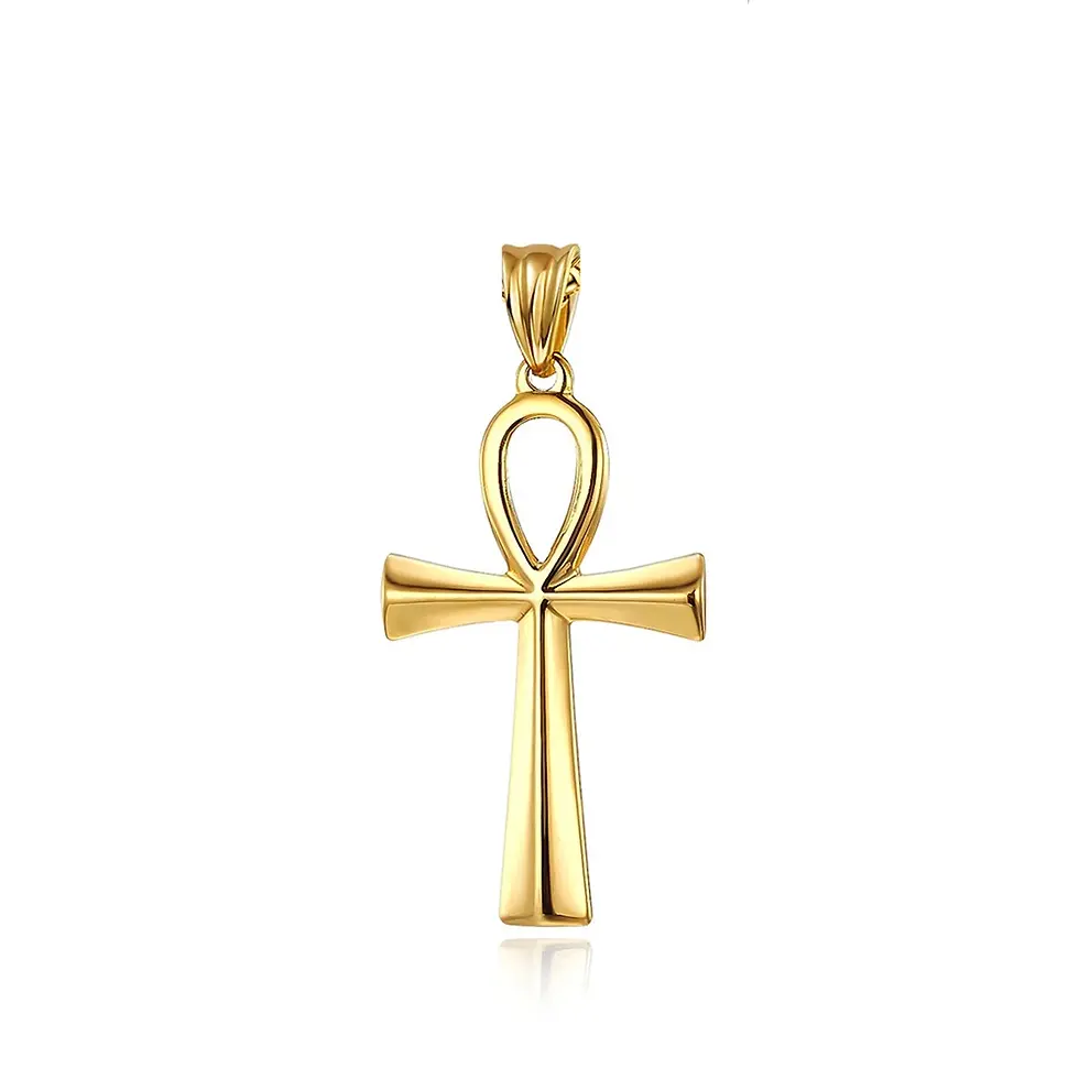 Thumbnail: Egyptian Ankh Pendant & Stainless Steel Necklace