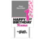 Pink Cow Birthday Sign