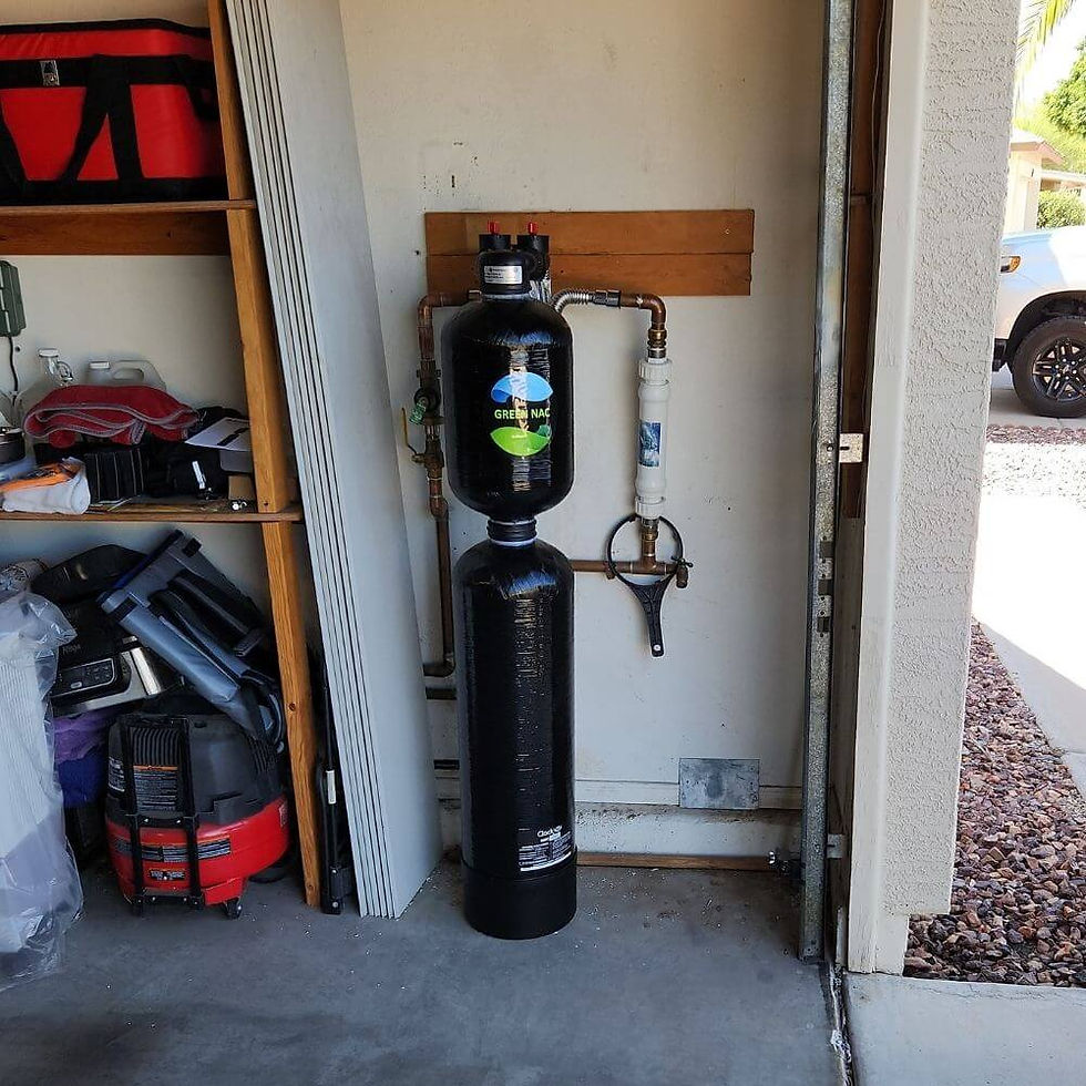 32K Salt Free Green Fusion All-In-One Water condition with Whole Home Filtration installation