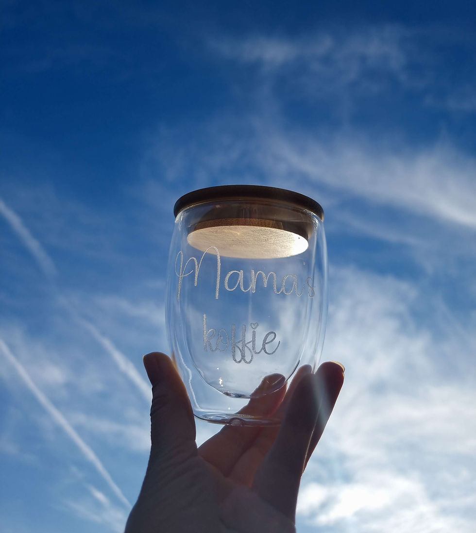 Thumbnail: Termische koffiemok -  Thermosbeker - Duurzaam glas - Mama’s koffie
