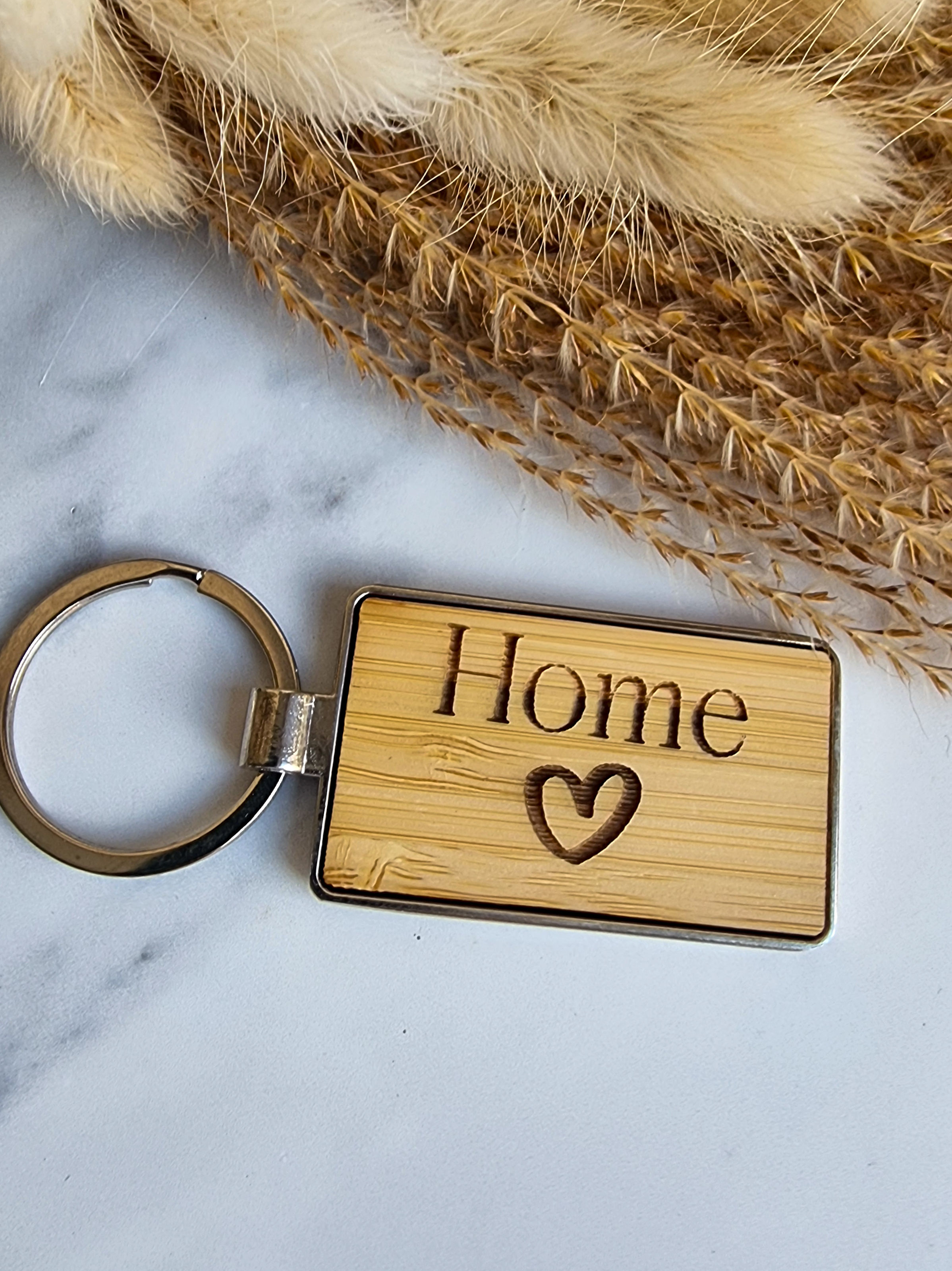 Sleutelhanger - Personaliseerbaar - Bamboe Metaal