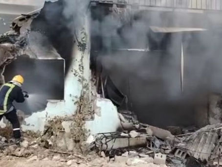 Probable Arson in the Evacuated Nur a-Shams Refugee Camp in the West Bank