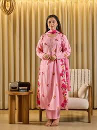 Floral Print Mul Cotton Suit-Ethnic Wear for Women
