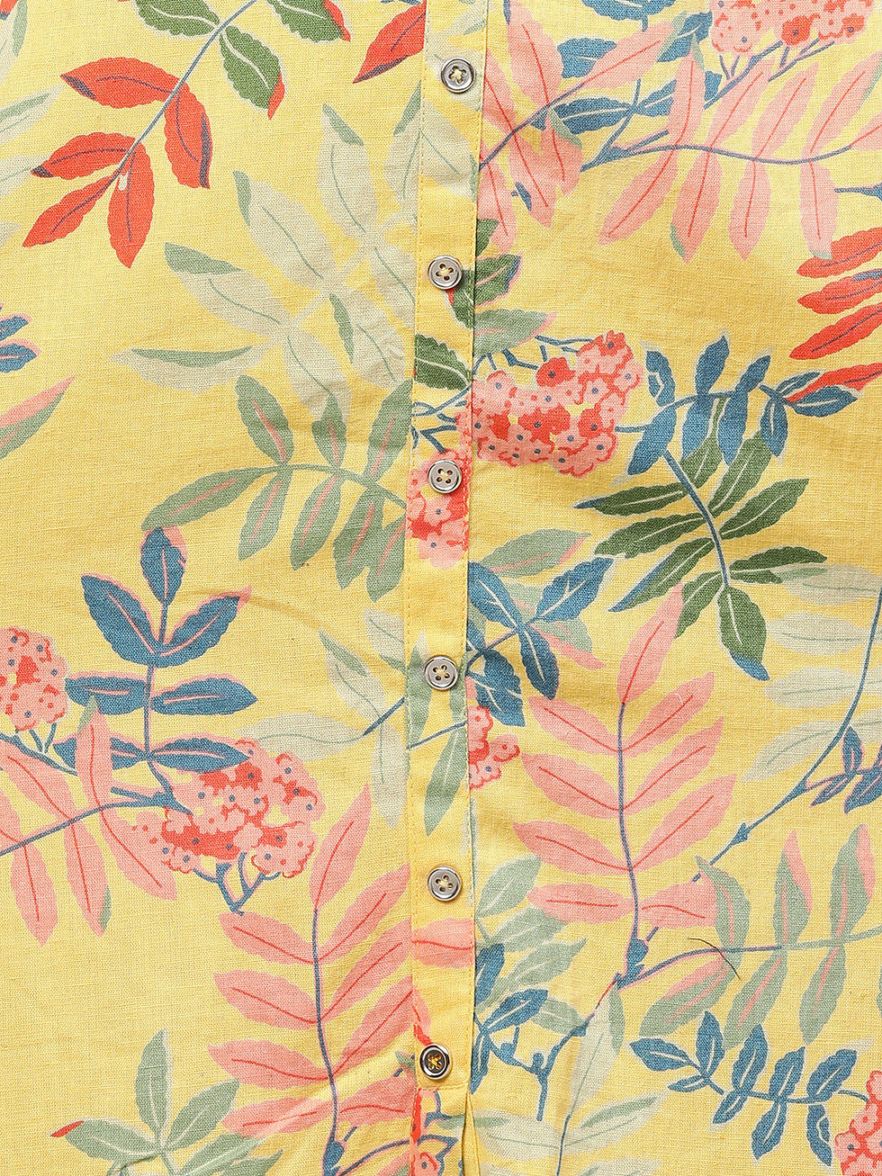 Thumbnail: Yellow Printed Cotton Dress