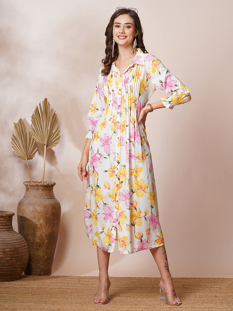 Thumbnail: Floral Print Midi Dress 