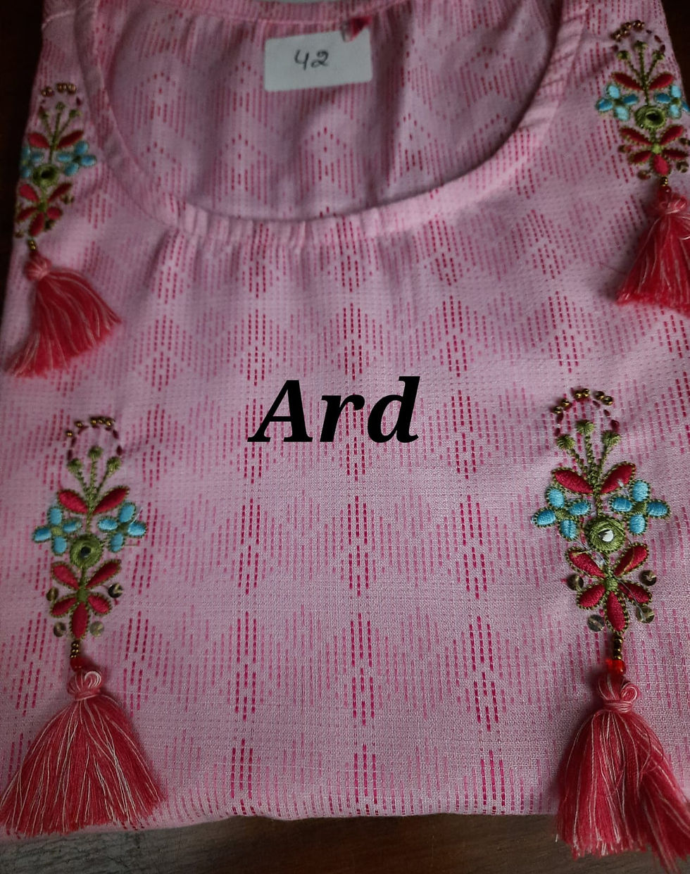 Thumbnail: Graceful Floral Embroidery Kurta