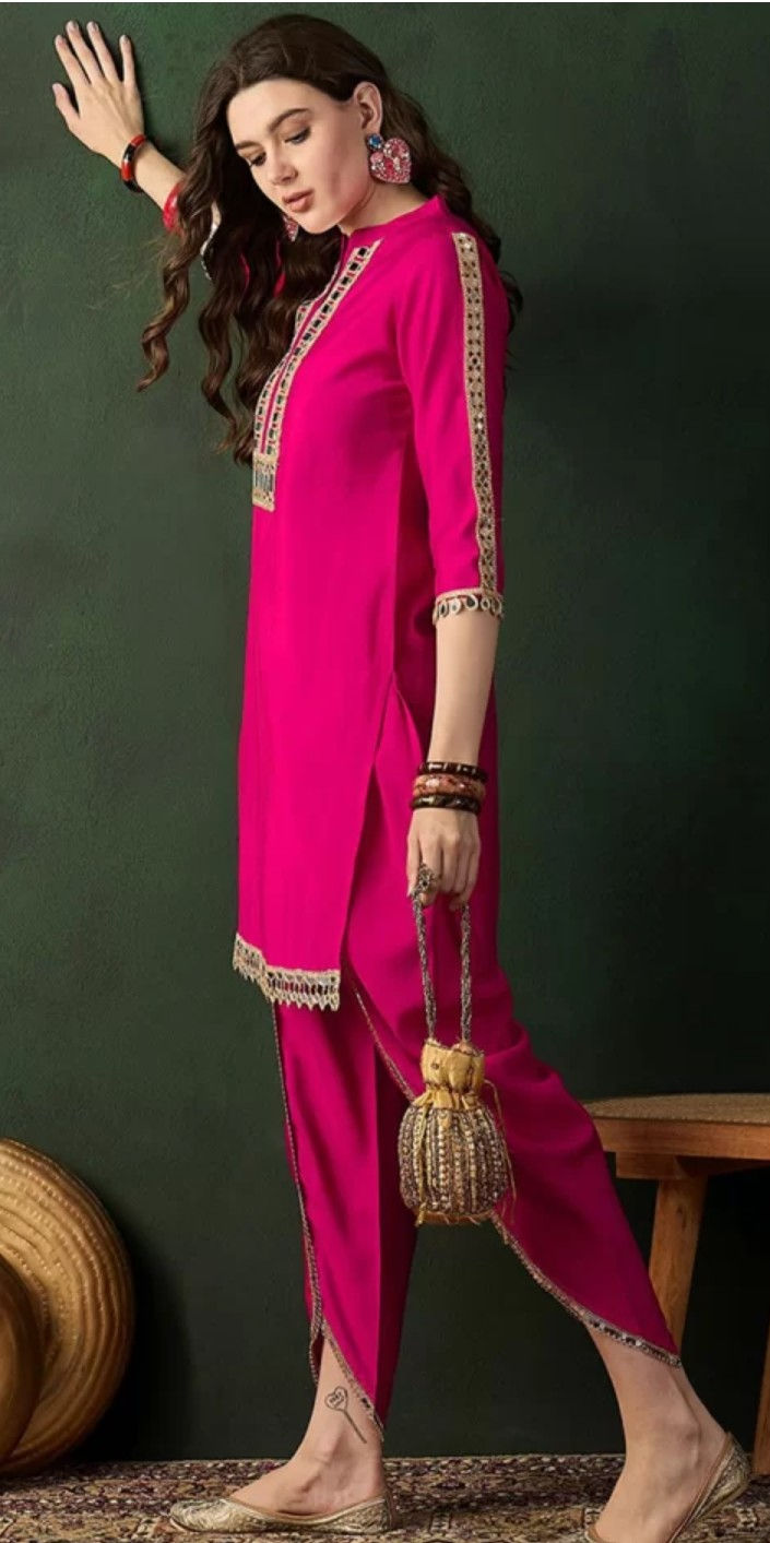 Thumbnail: Short Kurti With Dhoti Pants 