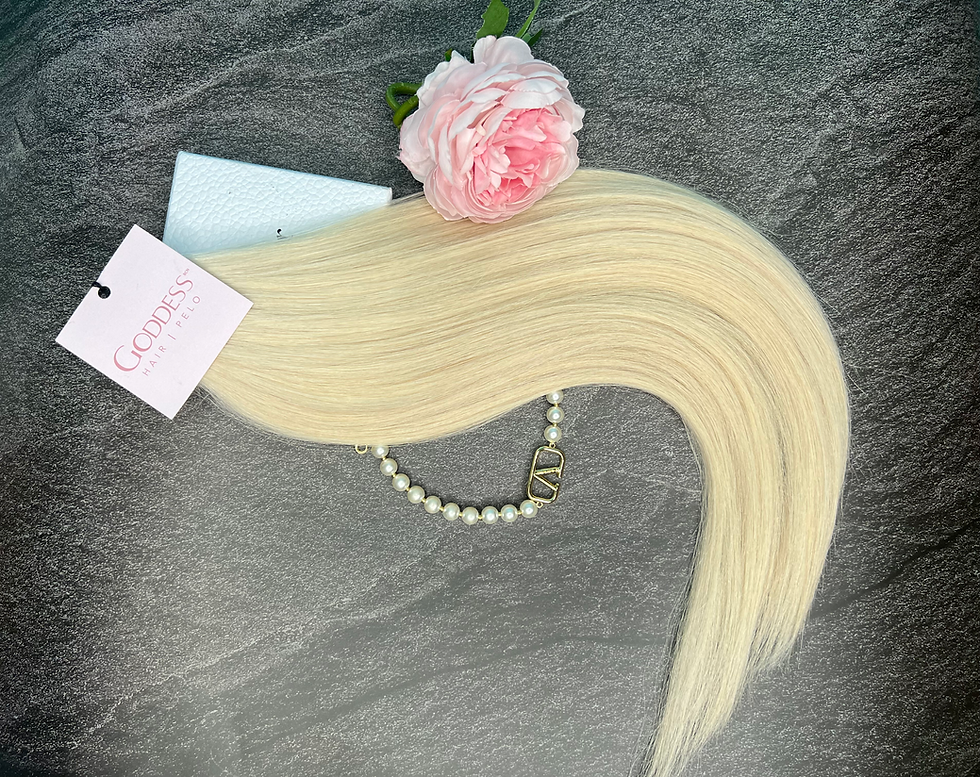 Miniatura: Extensiones de cortina cosidas: Goddess Hair Weft Premium Blonde 100 g