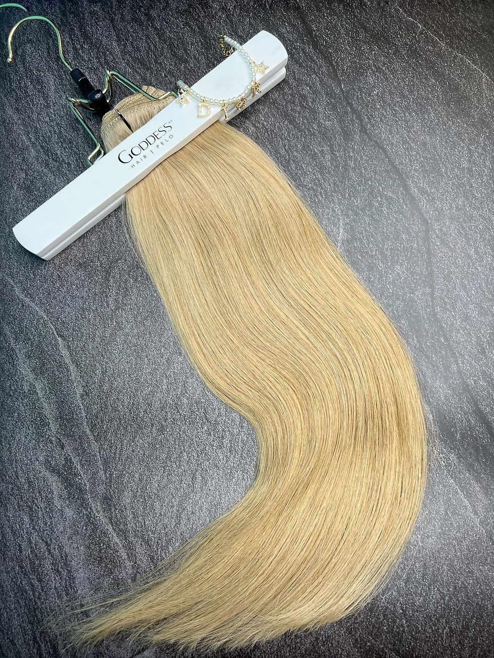 Miniatura: Extensiones de cortina cosidas: Goddess Hair Weft Premium Blonde 100 g