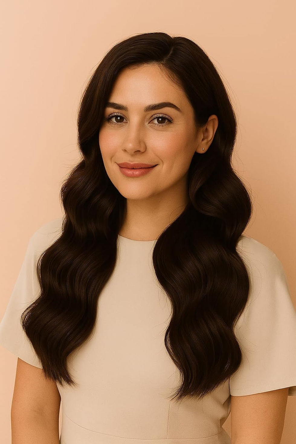 Miniatura: Extensiones de Clip 100% Cabello Natural 80g, 50cm, 7 piezas.   (#1B Dark Brown)