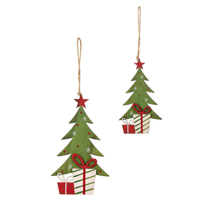 Set addobbo decorazione Natalizia Albero di Natale set di due
