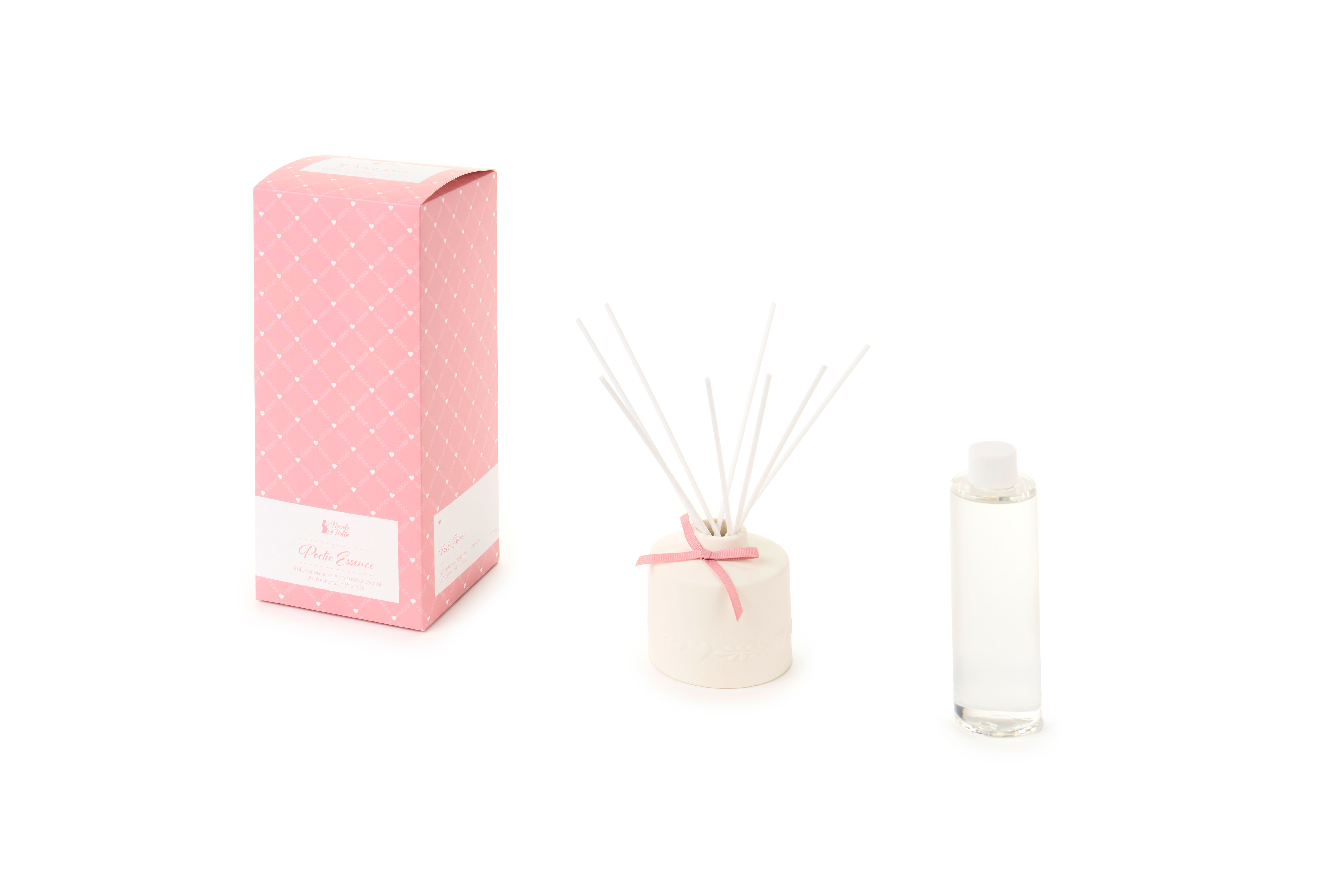 Diffusore ambiente con bastoncini fragranza Poetic Essence Rosa