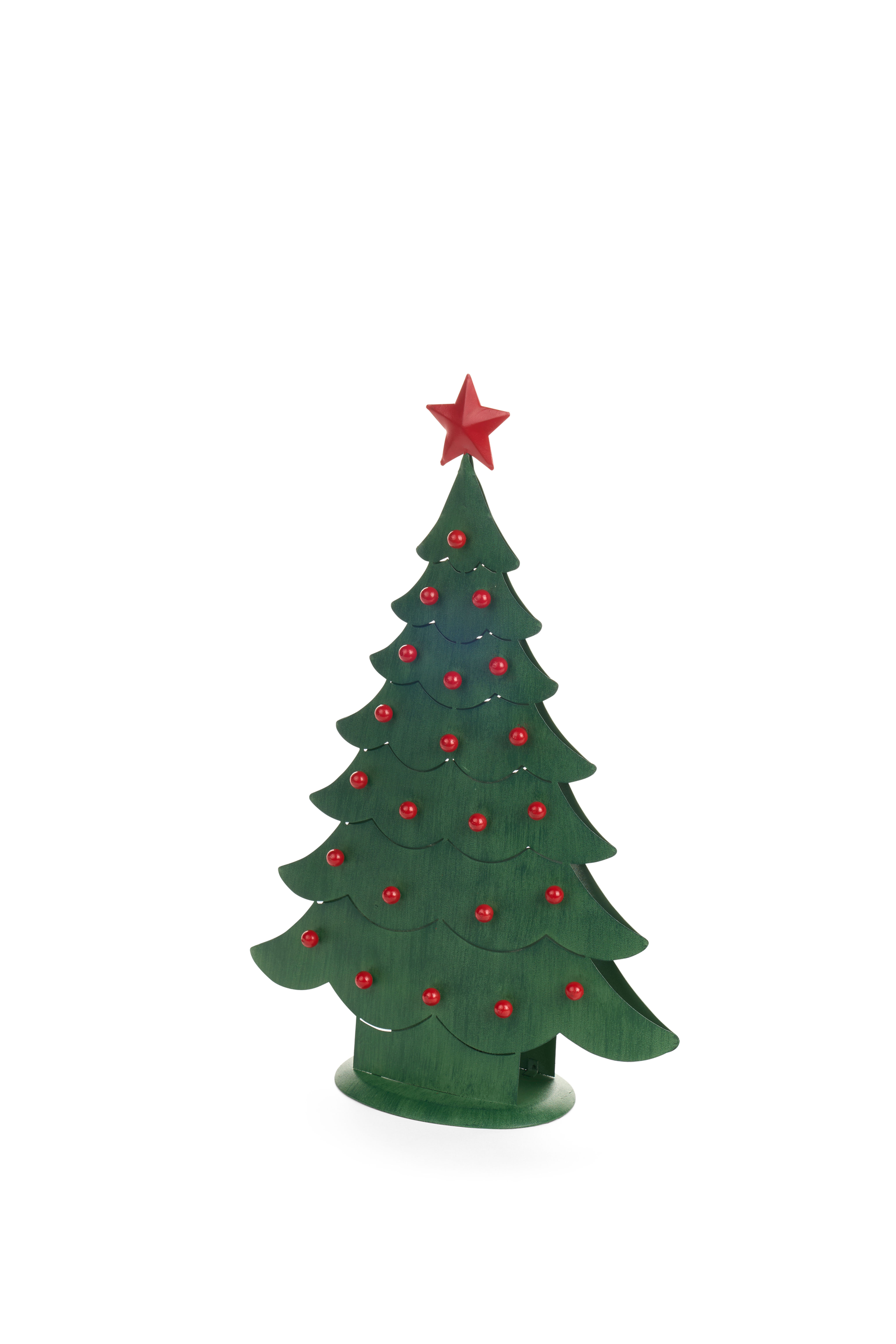 Albero natalizio in metallo con stella