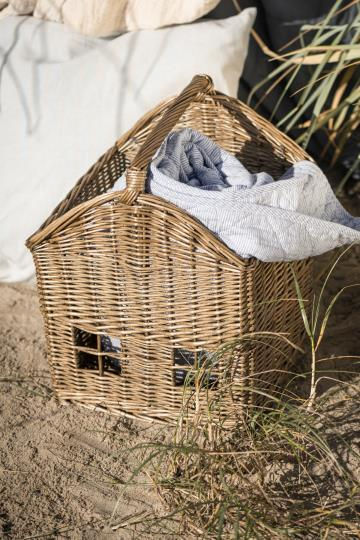 Miniatura: Cesto Cesta in vimini a forma di casa