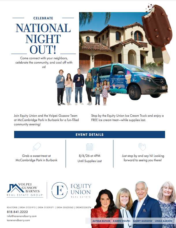 Join Equity Union & the Volpei-Gussow Team for National Night Out & FREE Ice Cream!