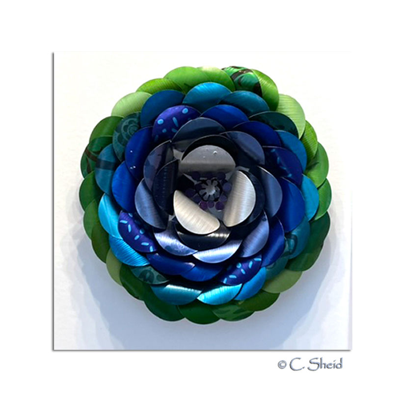 Miniature : Tableau "fleur bleue" détail