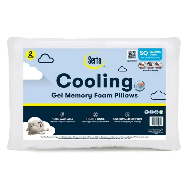 Serta 2-pack Gel Memory Foam Bed Pillow
