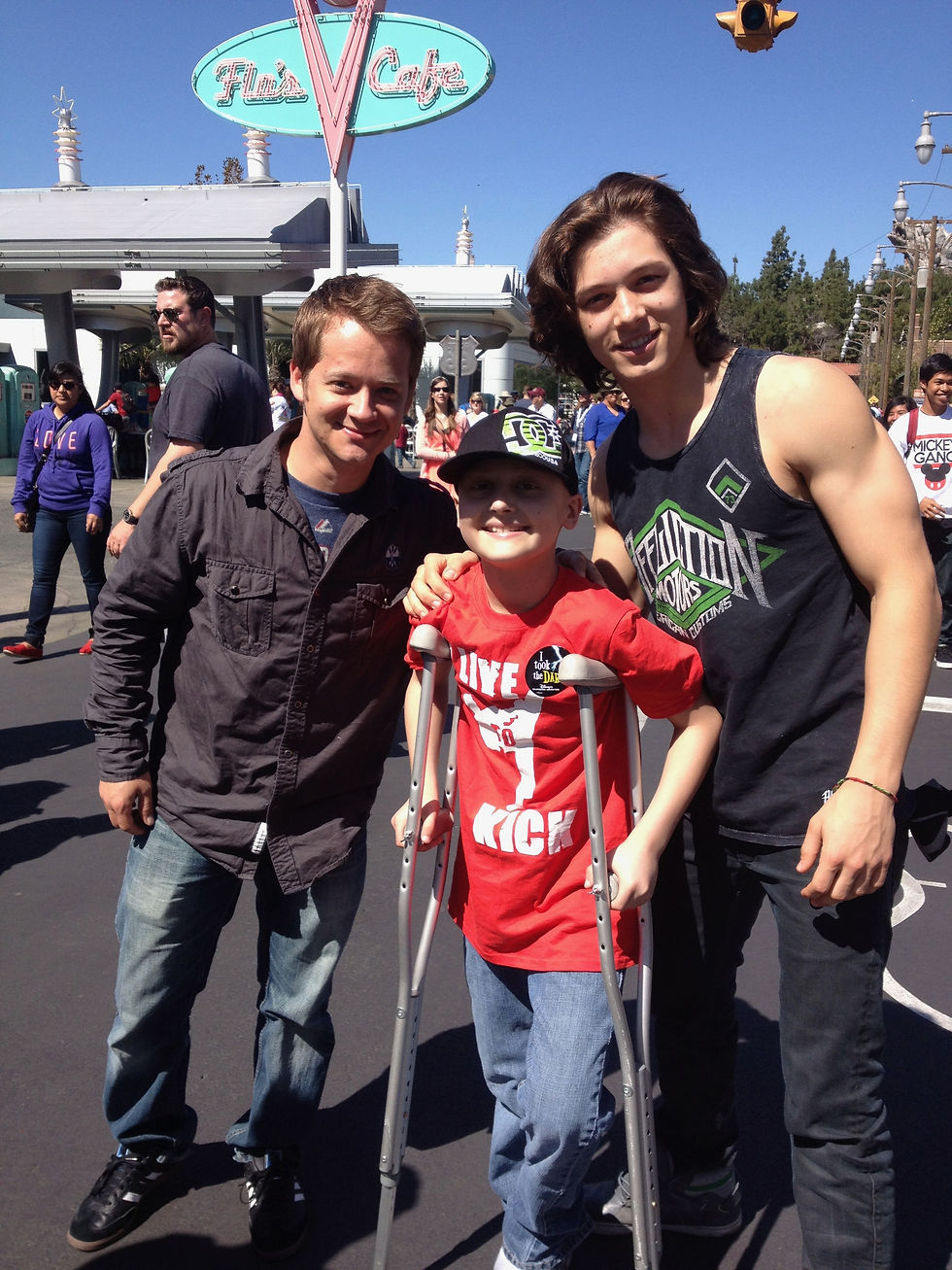 JJ with Leo Howard & Jason Earles at Disneyland