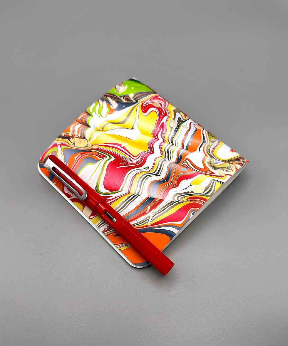 Thumbnail: Square Pocket Sketchbook with chain stitch