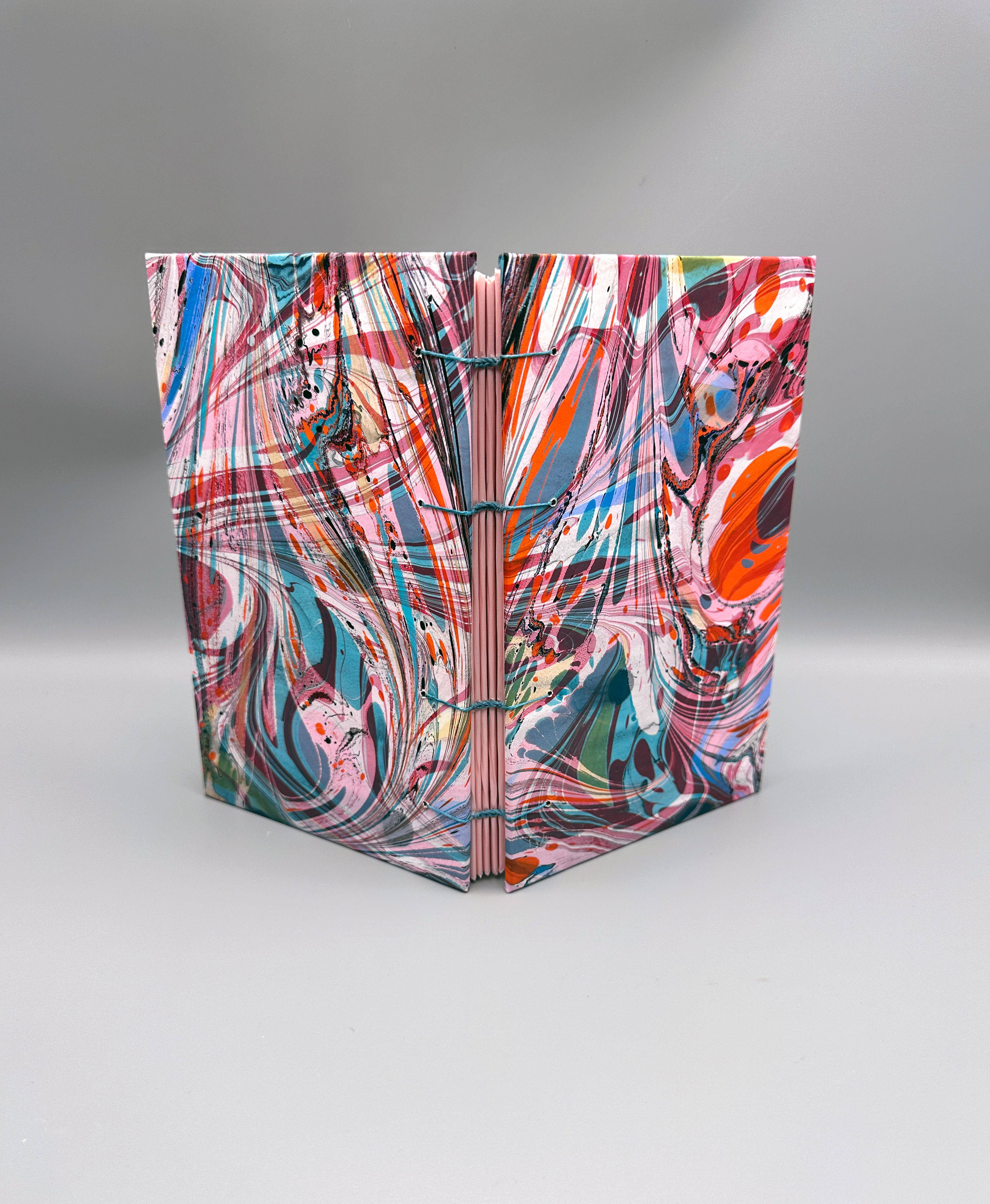 Small Sketchbook Double Marbled with colored spine