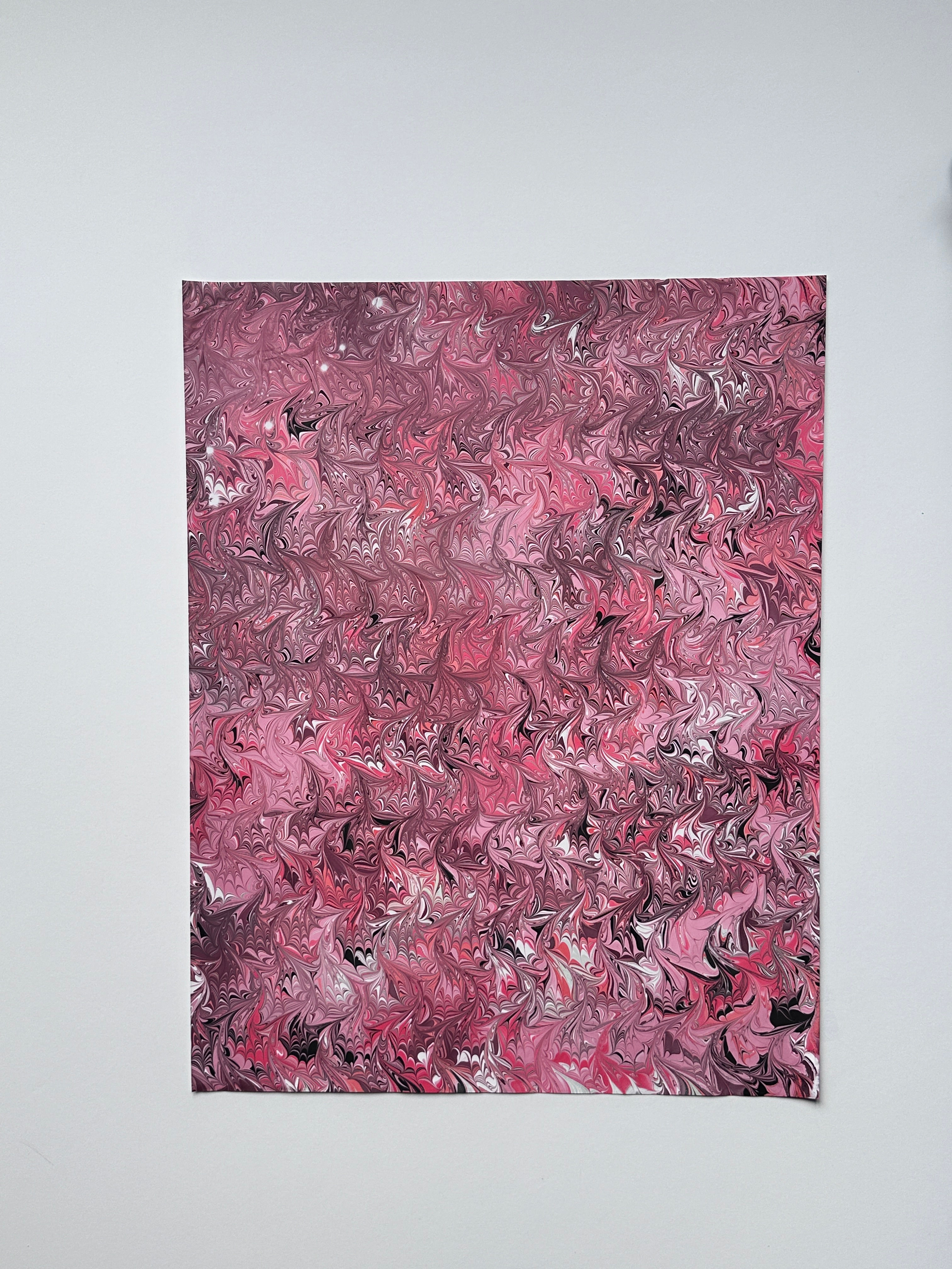 Marbled paper on sheet 17" x 22"