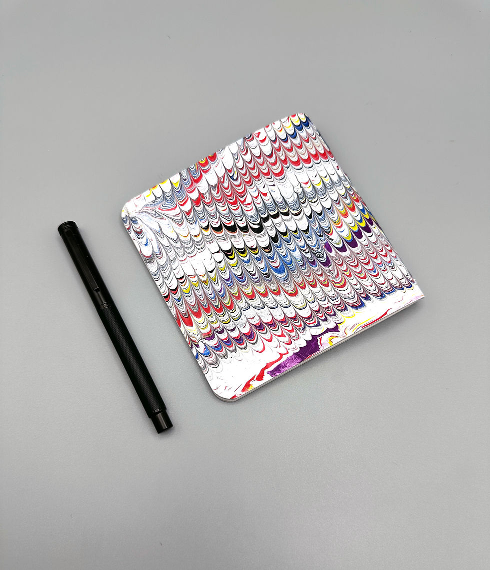 Thumbnail: Square Pocket Sketchbook with chain stitch