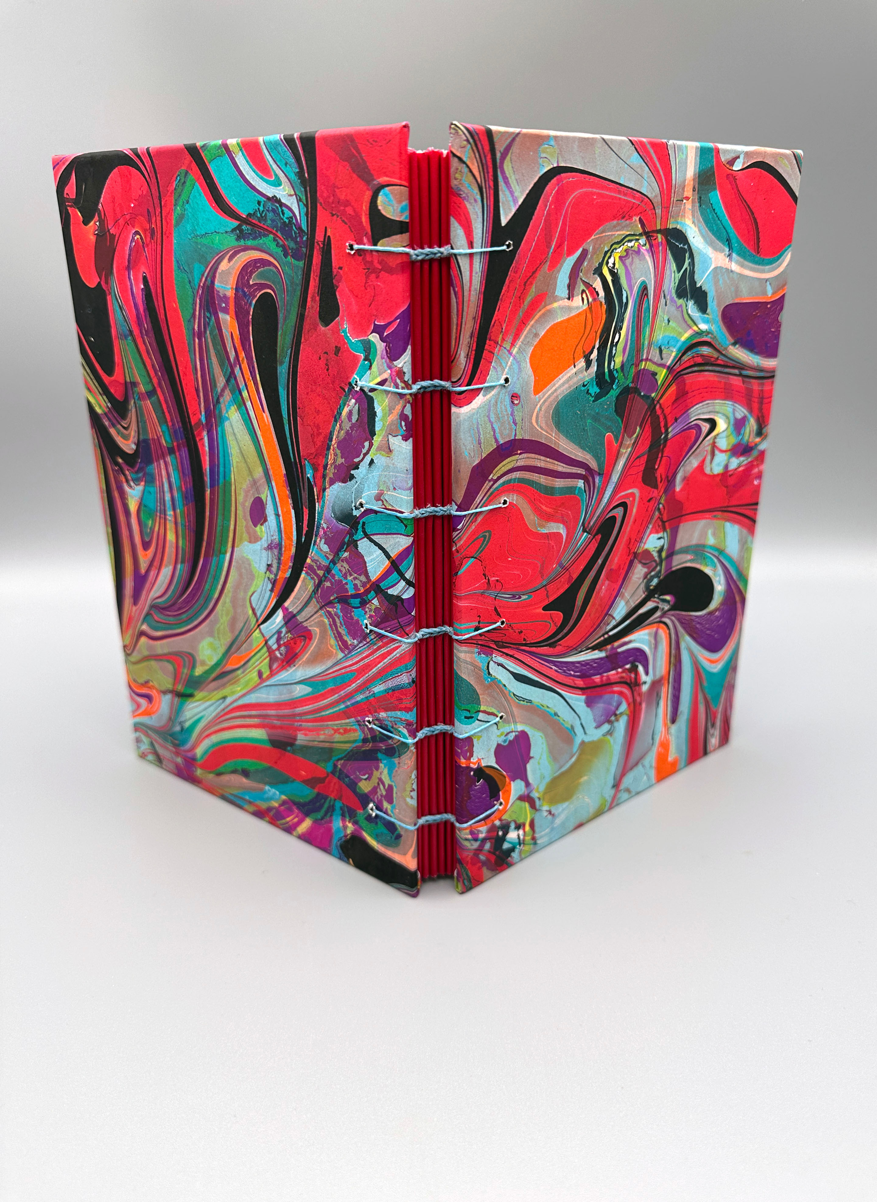 Large Sketchbook Double Marbled with colored spine