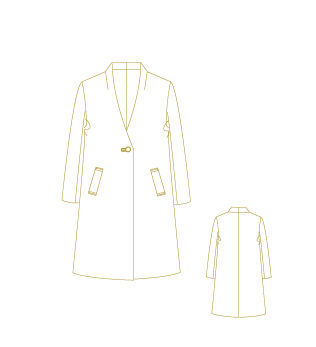 advance I【SRco-01】スタンドカラーコートのパターン (7/9/11/13/15/17号)