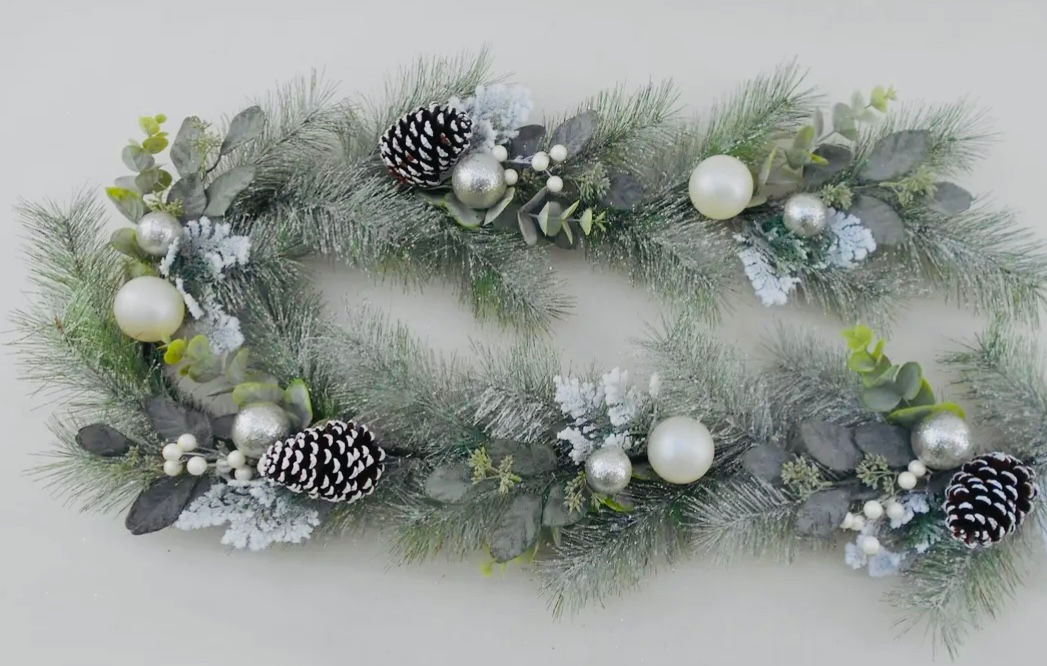 6 foot flocked garland