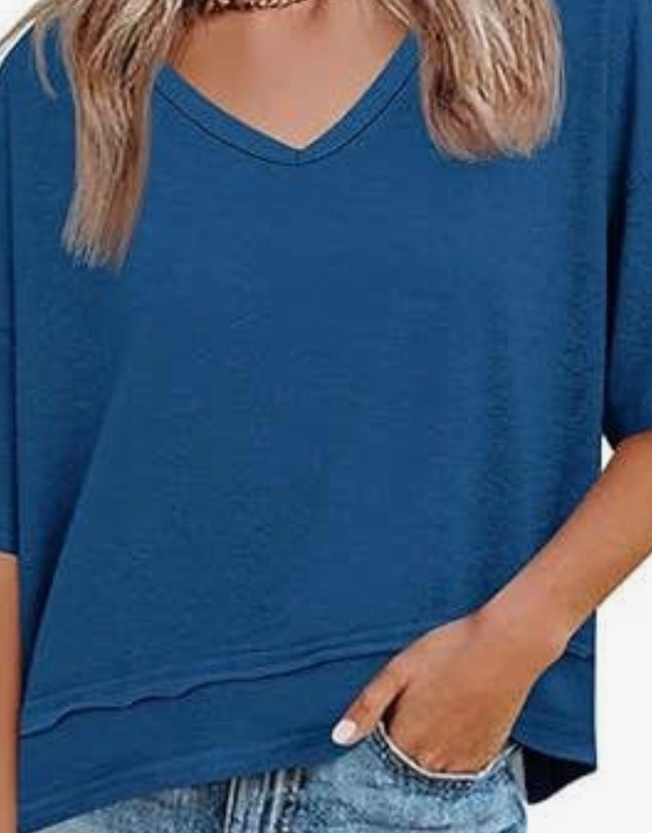 Royal Blue vneck top 