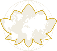 lotus and globe travel logo