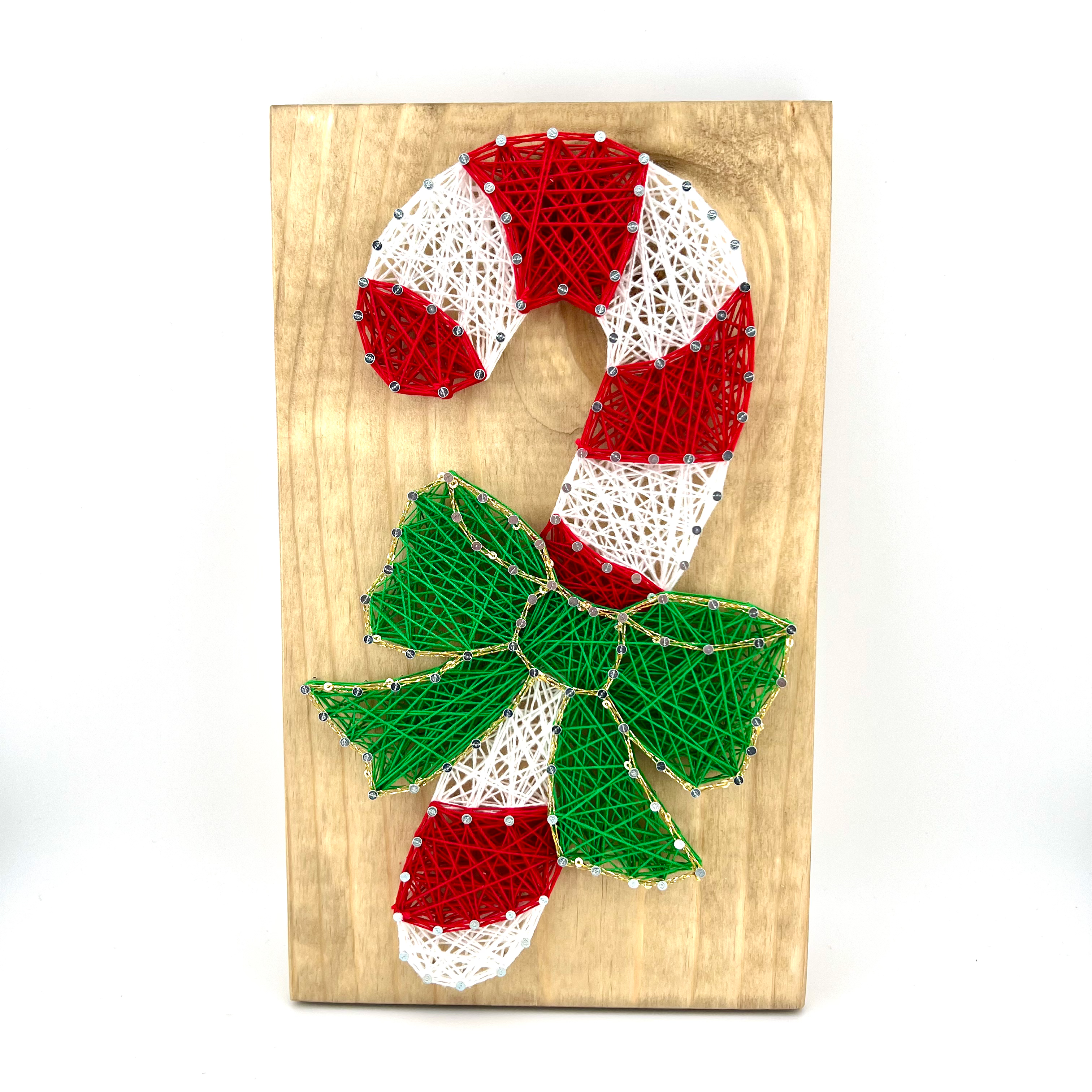 Candy Cane with bow string art