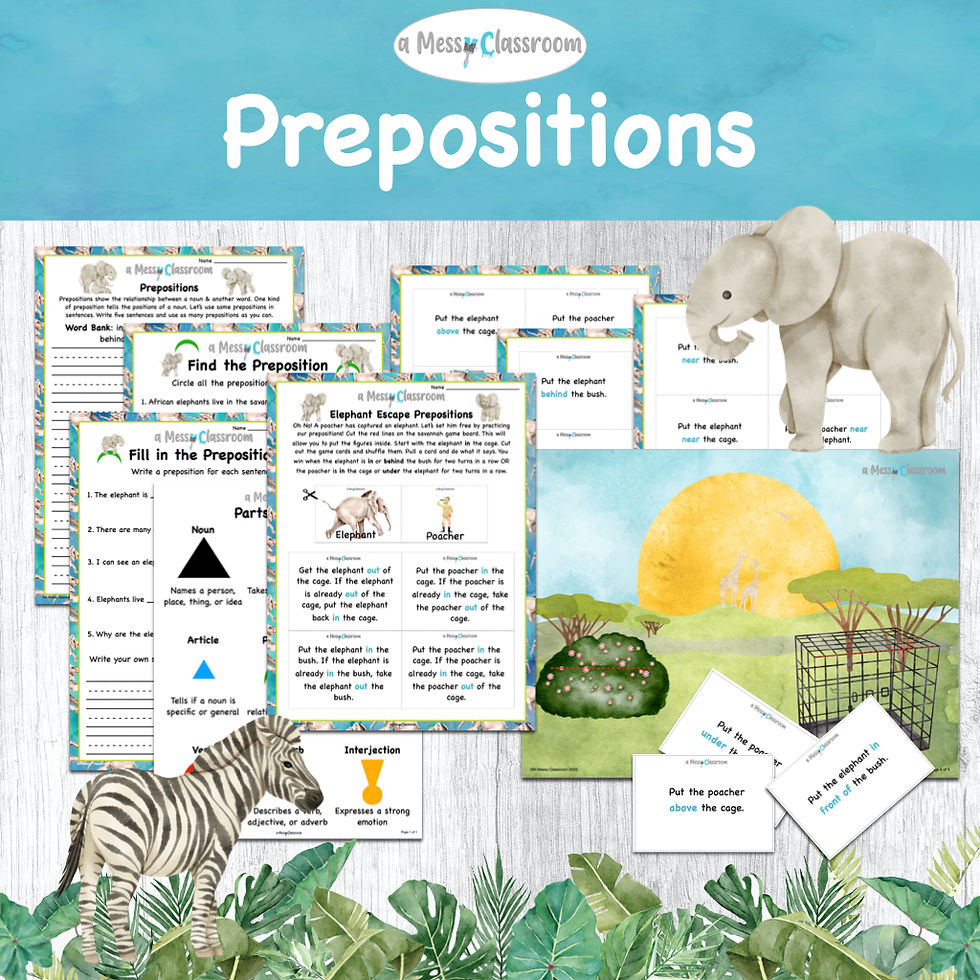 teaching elementary students, prepositions, educational resources, interactive games, hands-on activities, creative worksheets, educational websites, language arts