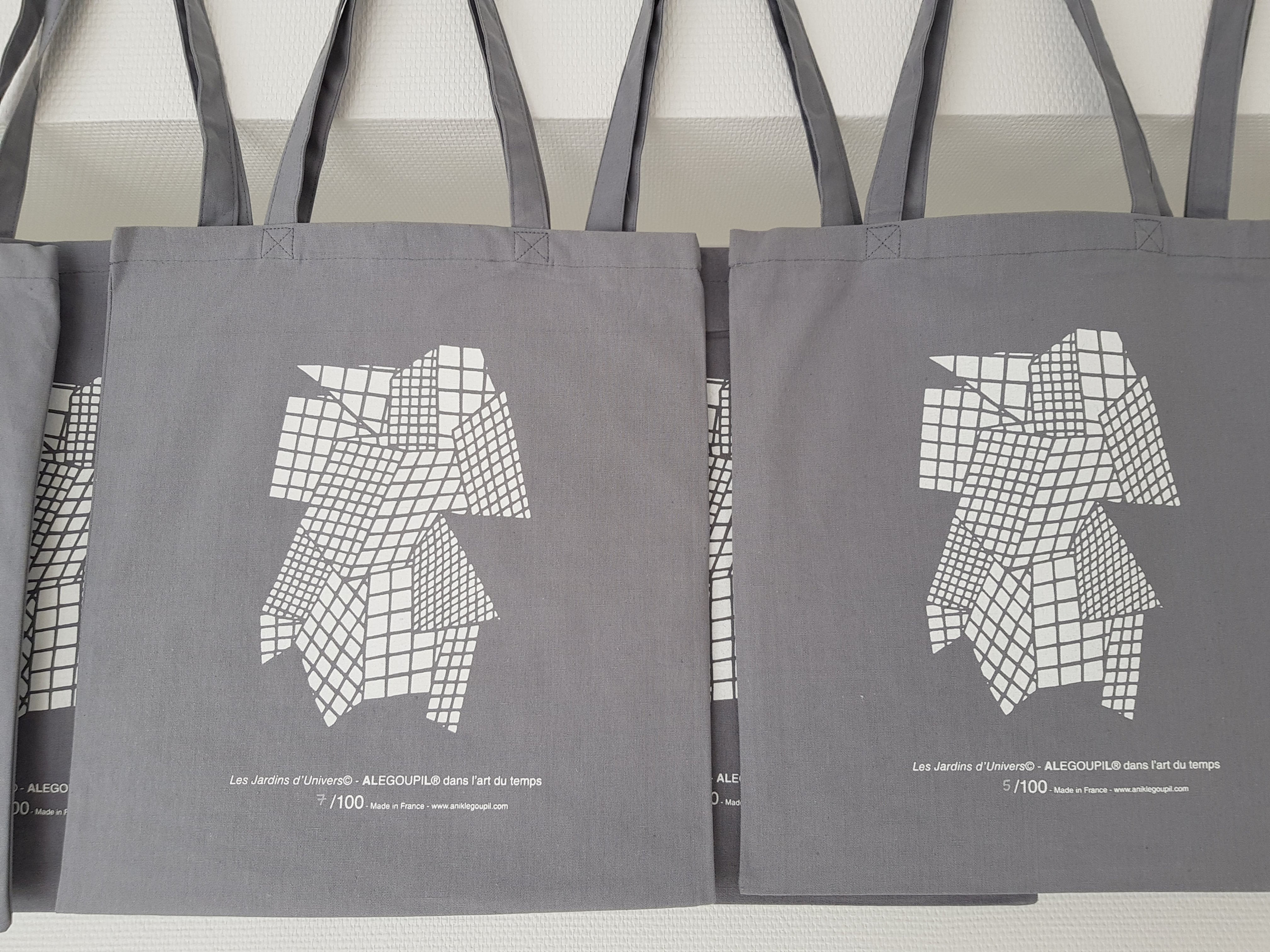 SAC GRIS motifs verticaux Réf: SGMV-1