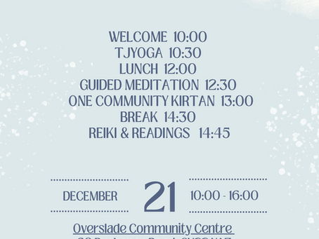 Come & join our Kirtan 21 December @ CV22YAZ