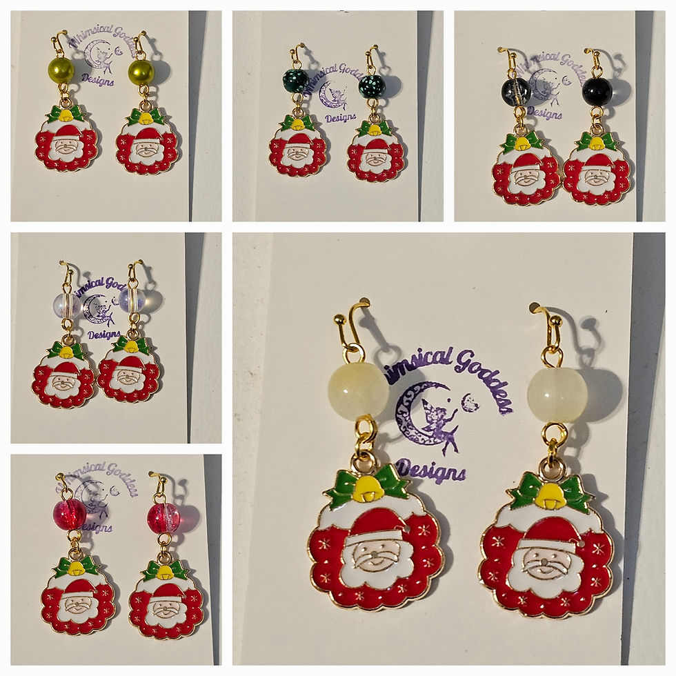 Thumbnail: Santa Wreath Earrings 