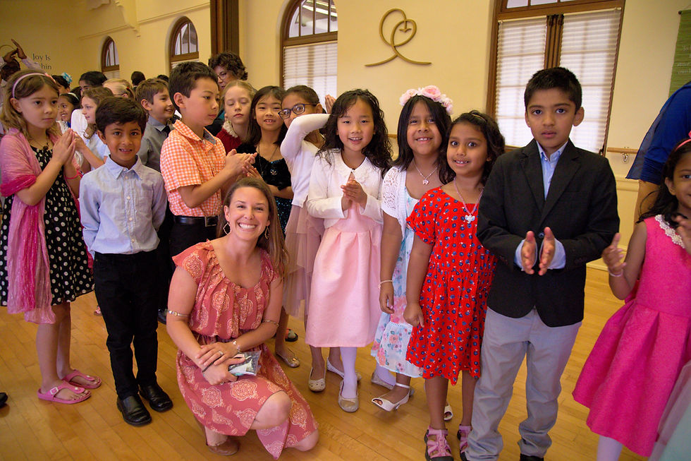 Students dressed up together during a school event or performance