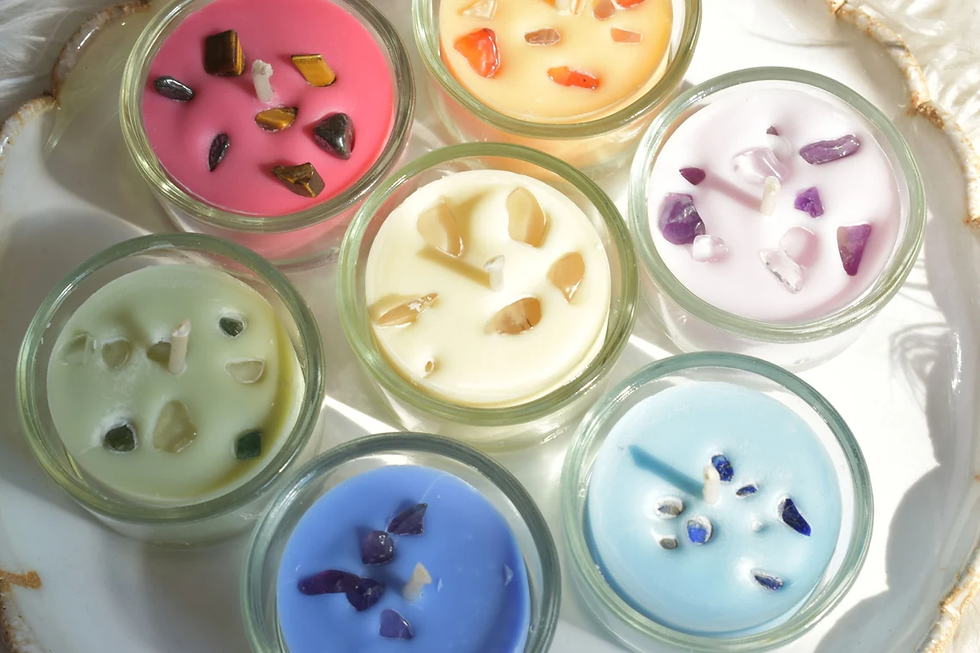 Miniatura: Candela Chakra della GOLA - V Chakra - con Lapislazzuli.