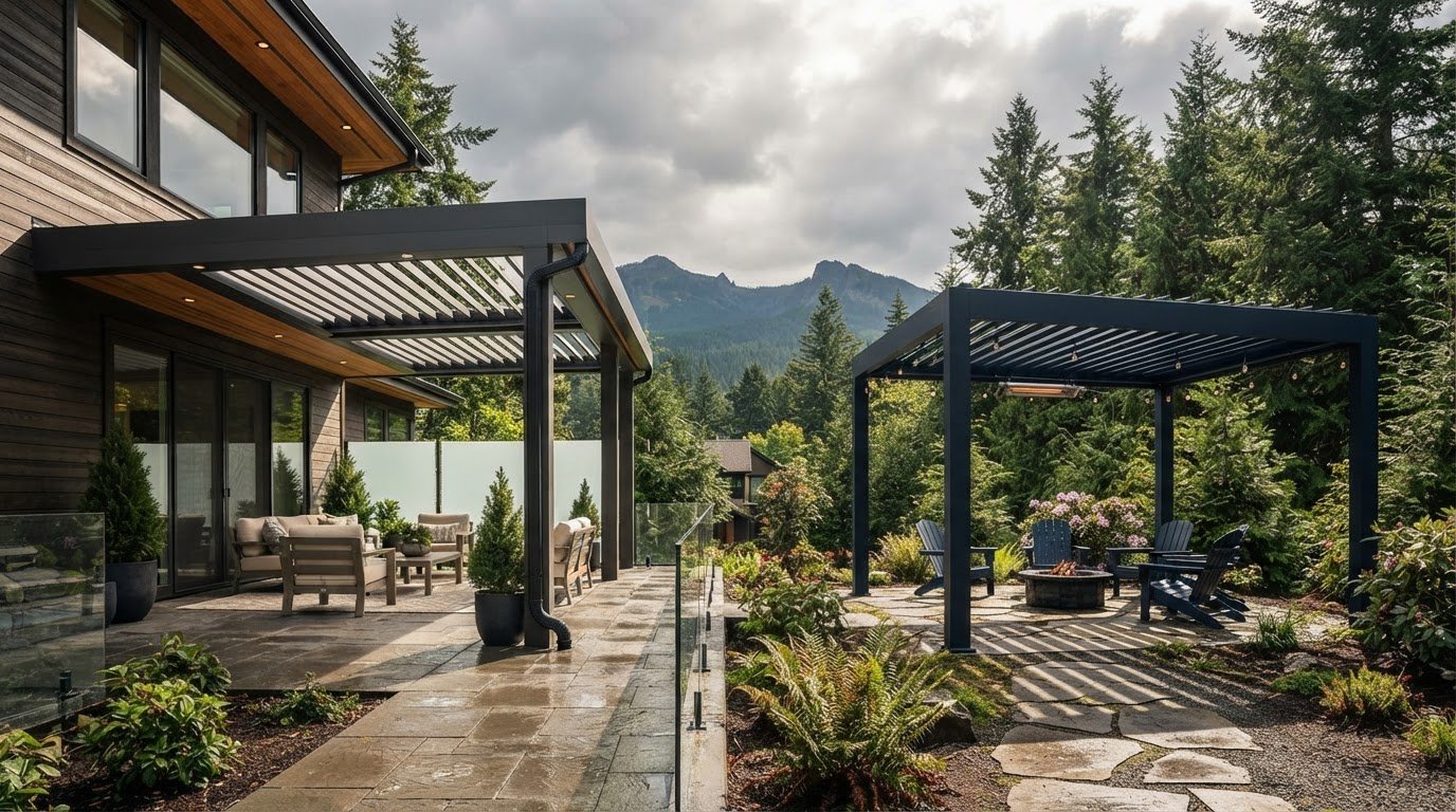 Custom Louvered Pergola: Compare Attached and Freestanding Designs