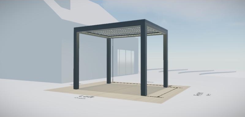 3D Studio view of the louvers running the other direction