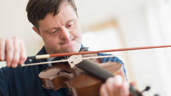 Man playing a violin