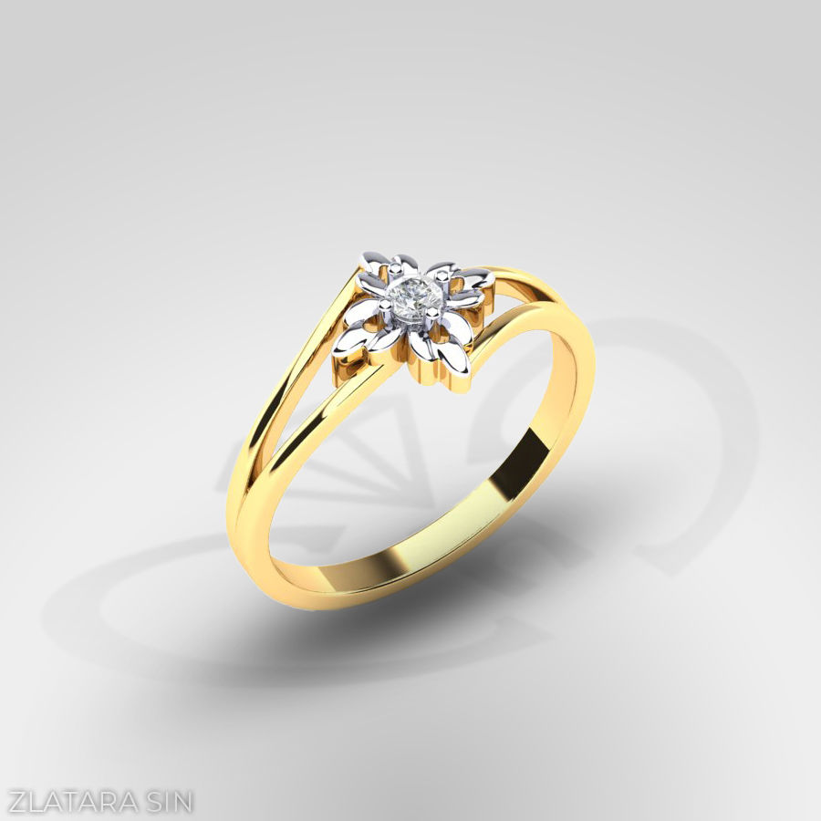 Thumbnail: VERENICKI PRSTEN VV BELO ZLATO