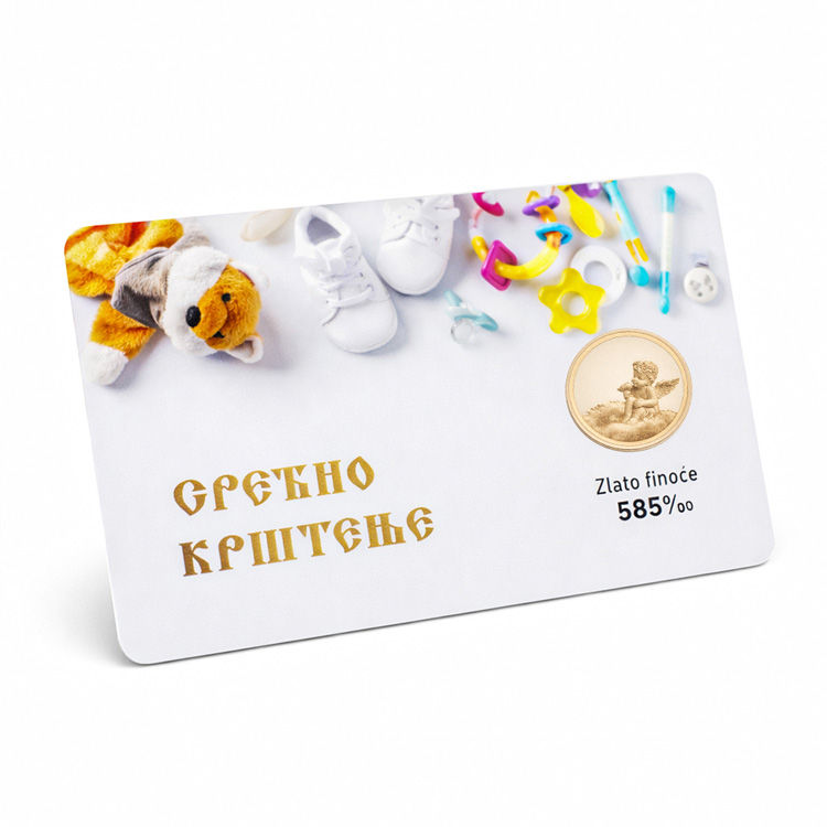 ZLATNIK ANDJEO U KARTICI IGRACKE
