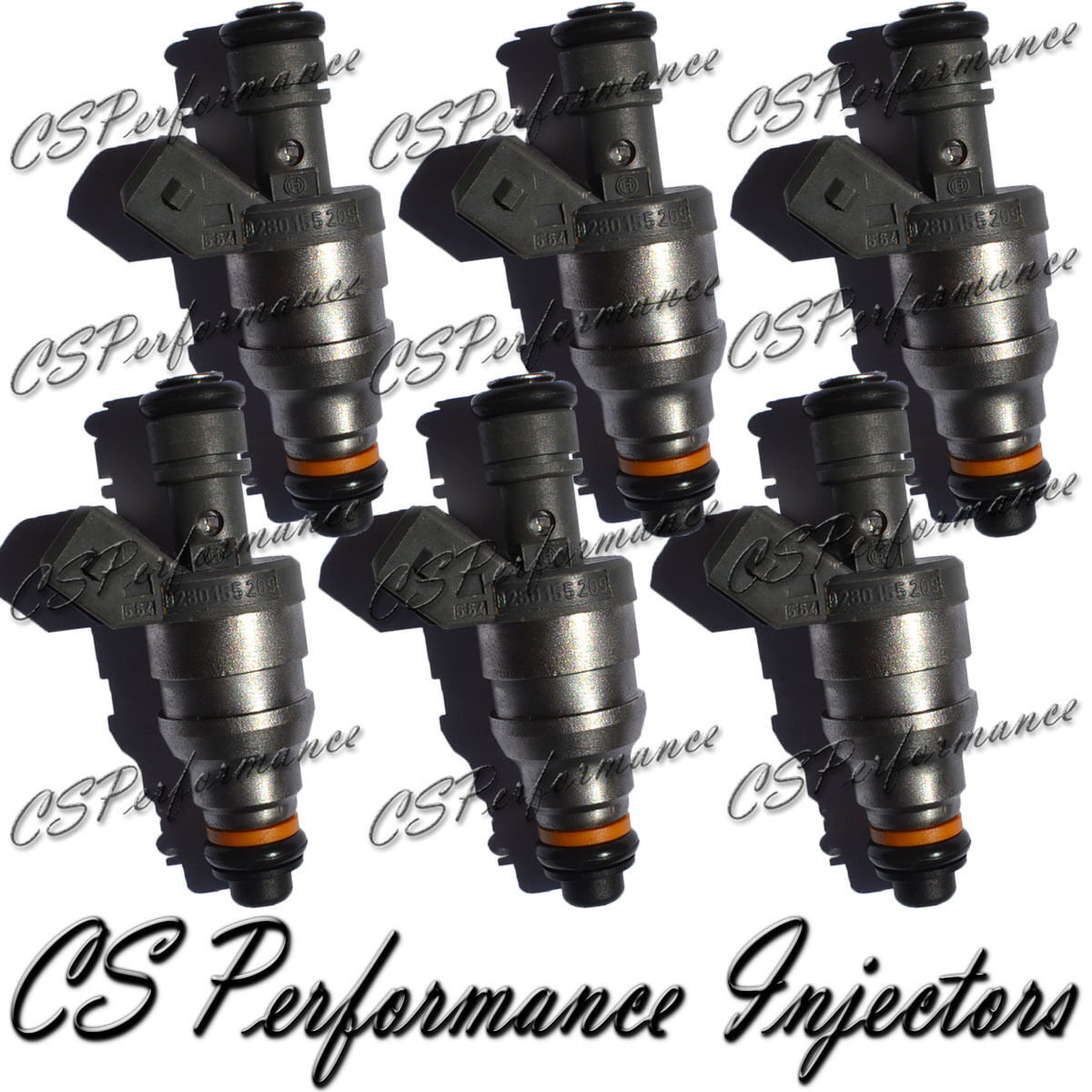 OEM Bosch Fuel Injectors Set (6) 0280155209 for 93-97 Mercedes-Benz 2.8 3.2 3.6
