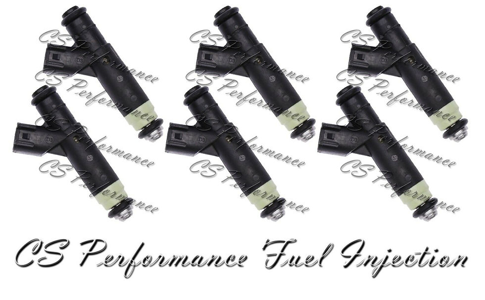 Siemens Fuel Injectors Set (6) 6F2E-B4A for 2005-2007 Ford Mercury 3.9 4.2 V6