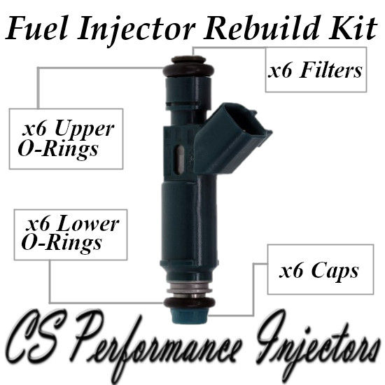 Fuel Injectors Rebuild Repair Kit fits 2M2E-A7B for 2002-2007 Mazda 3.0L V6