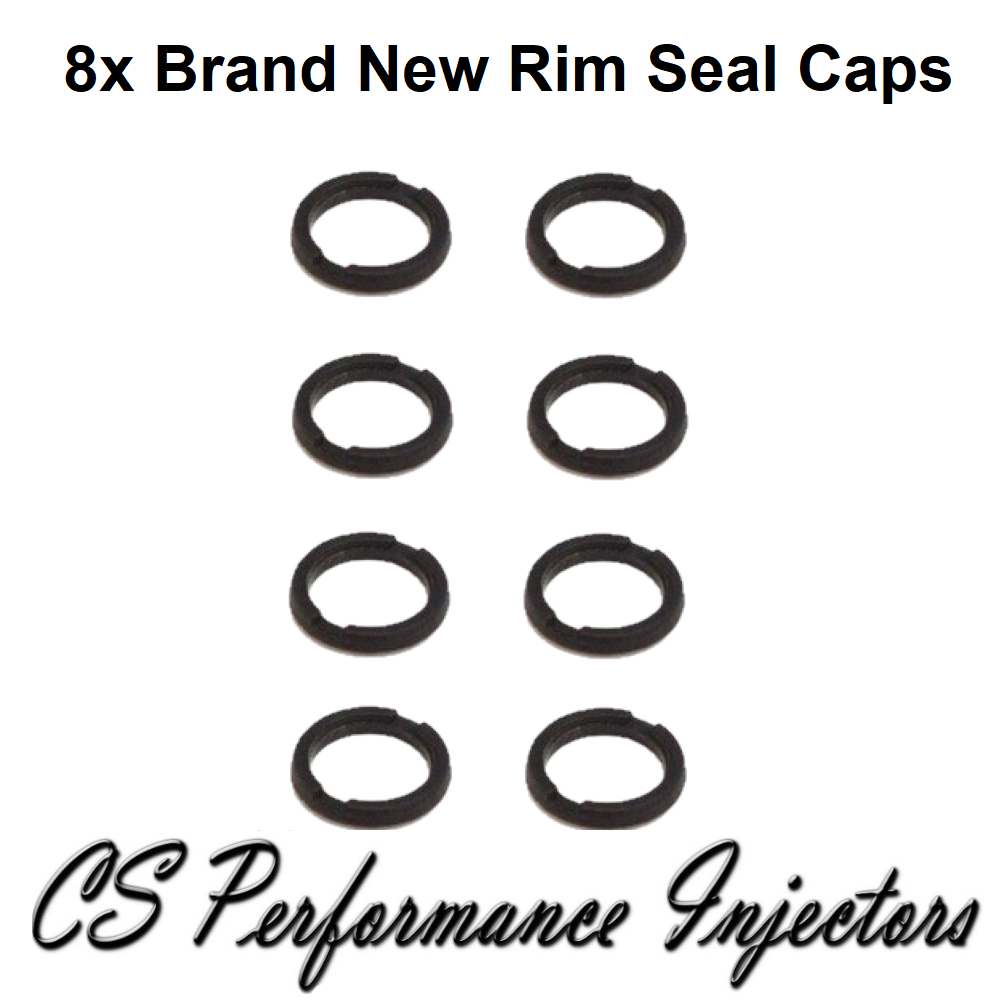 Fuel Injector Repair Rebuild Service Kit Top Rim Caps Only Set of 8